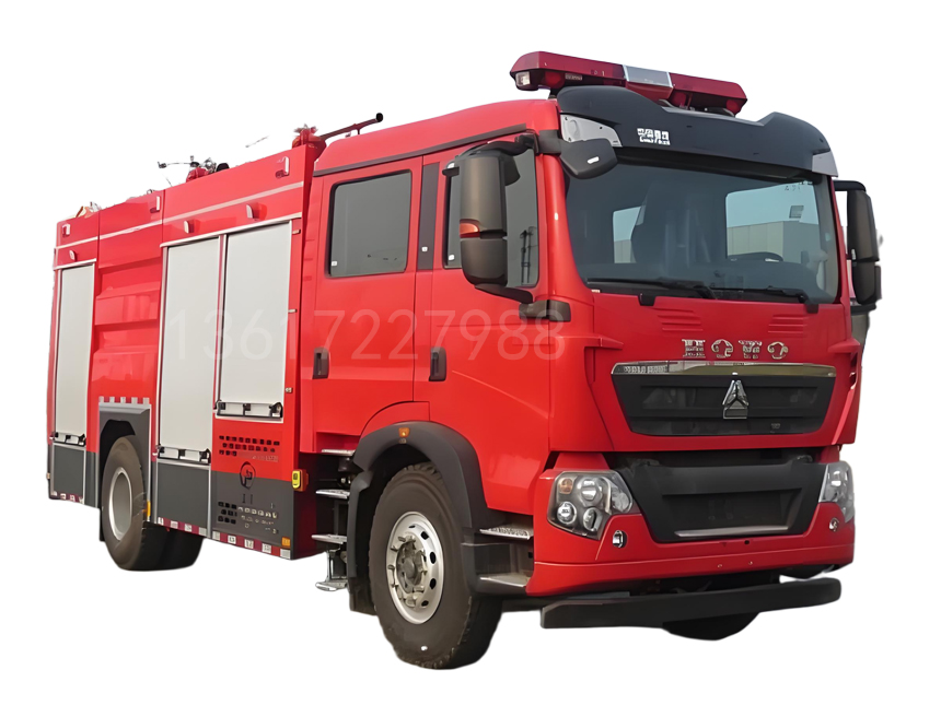 豪沃7噸干粉泡沫聯用消防車